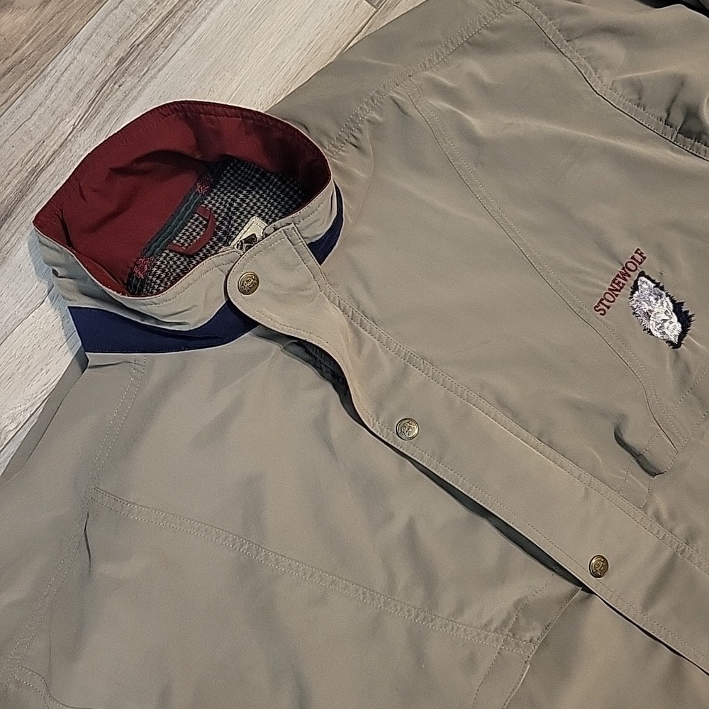 Journey Gore Tex Jacket‎ Mens Large Olive Green Full Zip/Snap Windbreaker Boomer